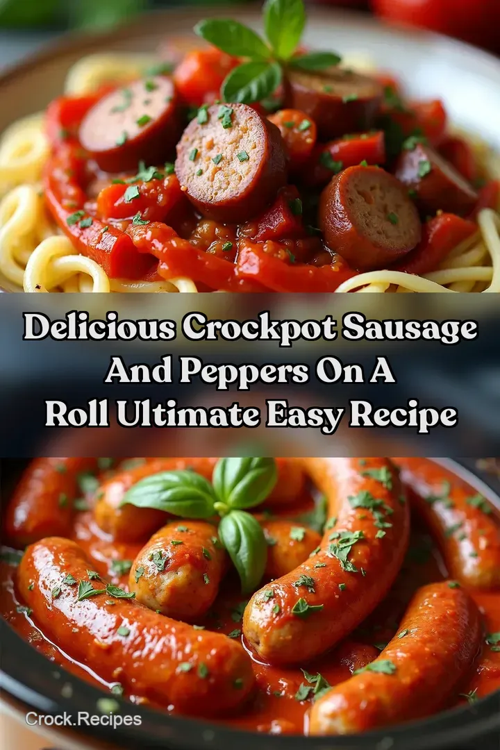 Delicious Crockpot Sausage And Peppers On A Roll Ultimate Easy Recipe