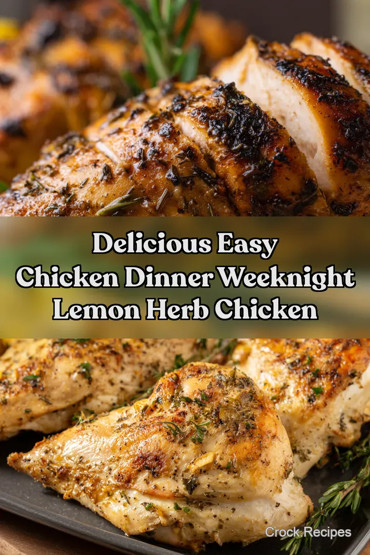 Delicious Easy Chicken Dinner Weeknight Lemon Herb Chicken : PIN FOR LATER Delicious Easy Chicken Dinner Weeknight Lemon Herb Chicken
