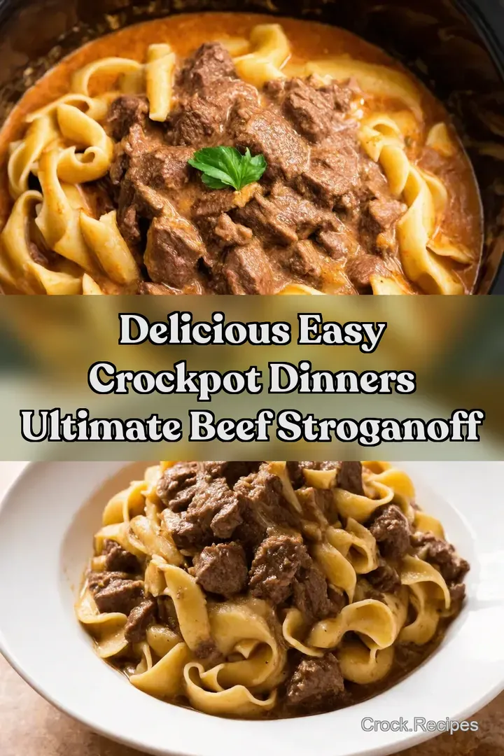 Delicious Easy Crockpot Dinners Ultimate Beef Stroganoff : PIN FOR LATER Delicious Easy Crockpot Dinners Ultimate Beef Stroganoff