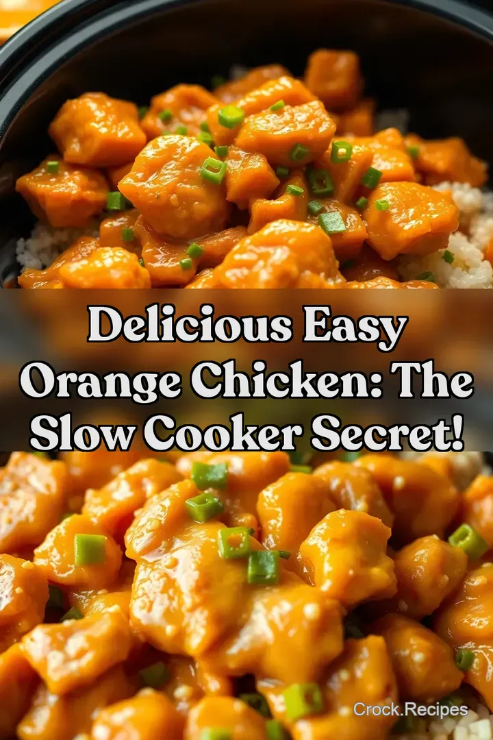 Delicious Easy Orange Chicken: The Slow Cooker Secret! : PIN FOR LATER Delicious Easy Orange Chicken: The Slow Cooker Secret!