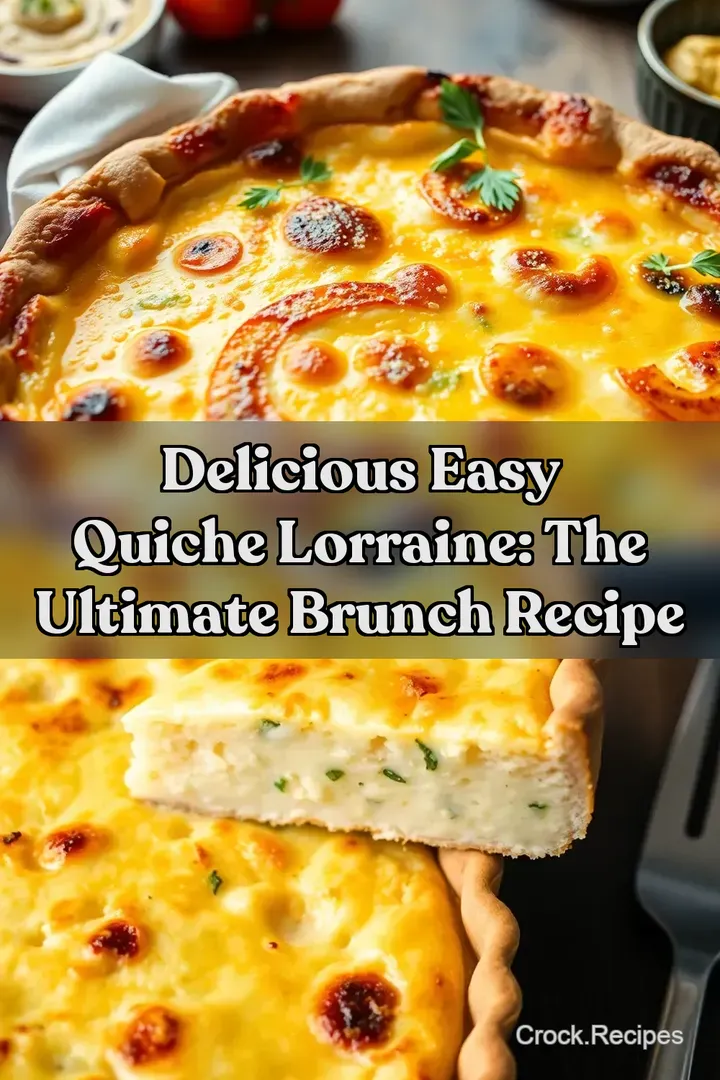 Delicious Easy Quiche Lorraine: The Ultimate Brunch Recipe