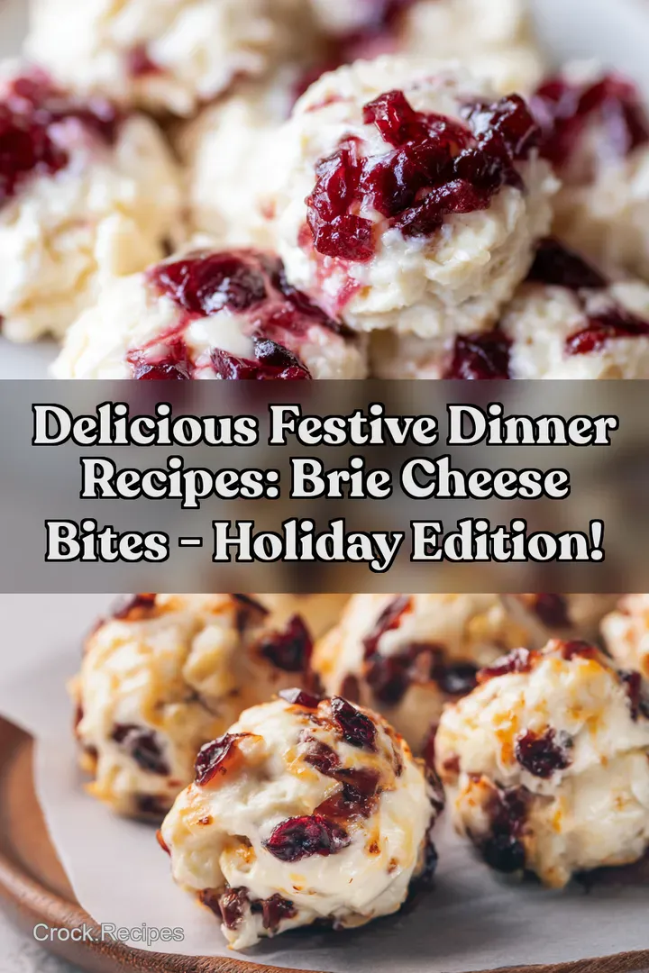Delicious Festive Dinner Recipes: Brie Cheese Bites - Holiday Edition! : PIN FOR LATER Delicious Festive Dinner Recipes: Brie Cheese Bites - Holiday Edition!
