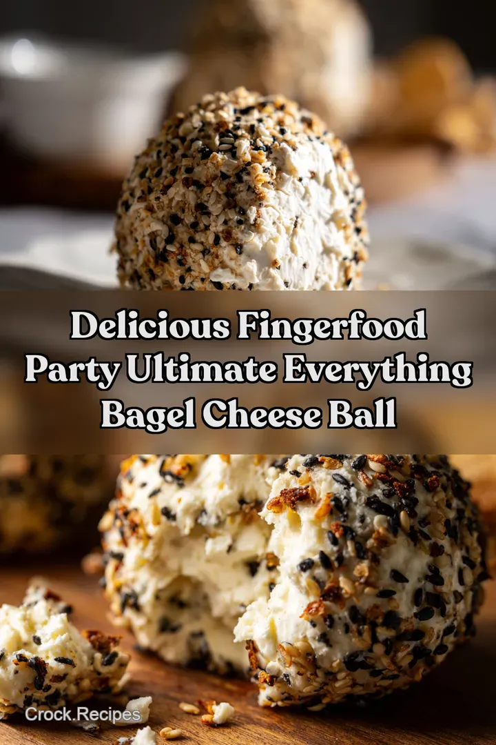 Delicious Fingerfood Party Ultimate Everything Bagel Cheese Ball