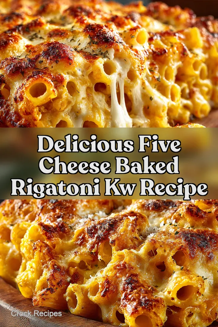 Delicious Five Cheese Baked Rigatoni kw Recipe