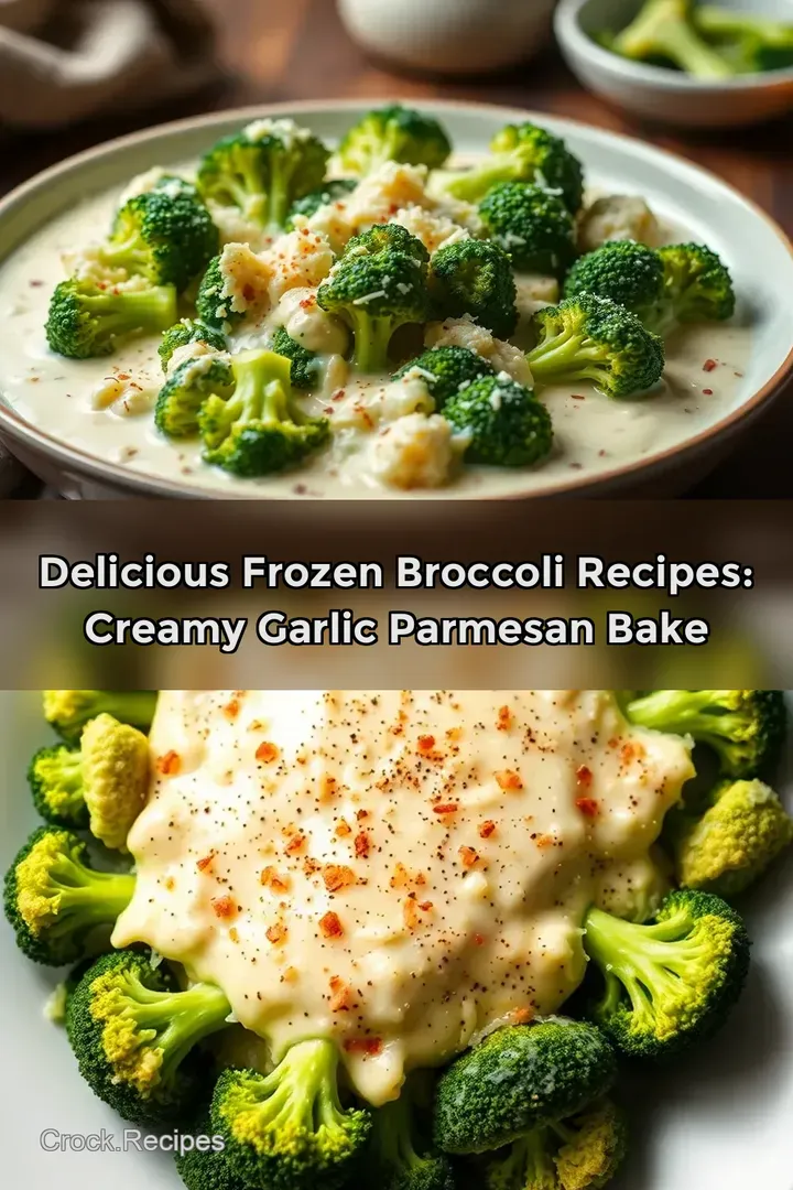 Delicious Frozen Broccoli Recipes: Creamy Garlic Parmesan Bake