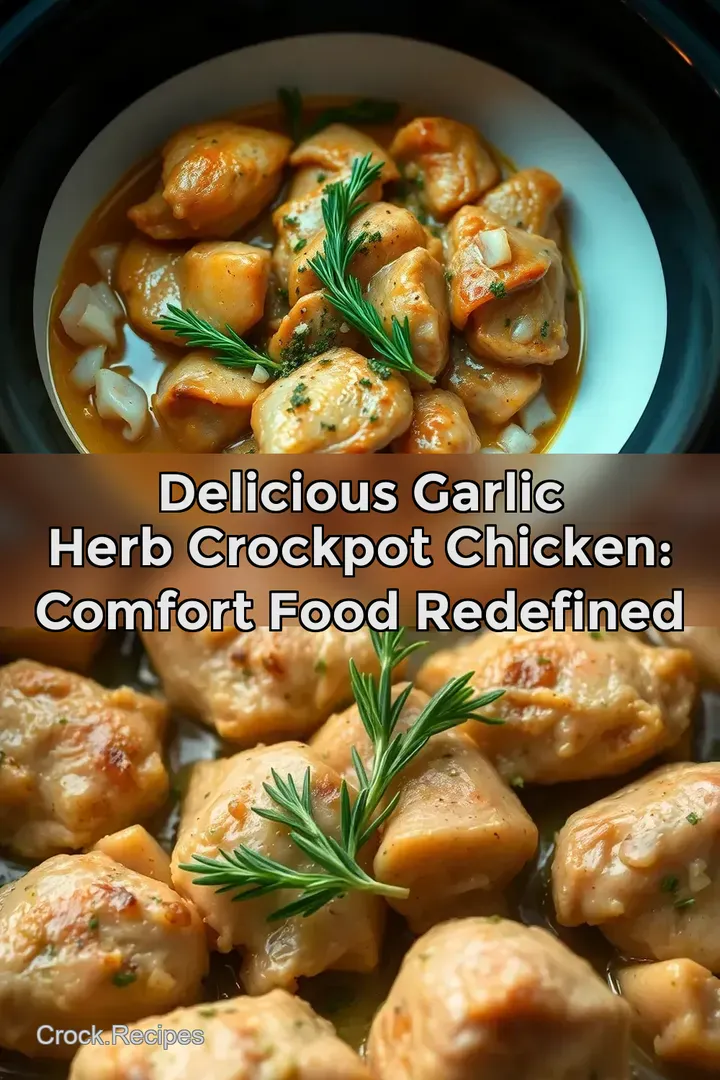 Delicious Garlic Herb Crockpot Chicken: Comfort Food Redefined