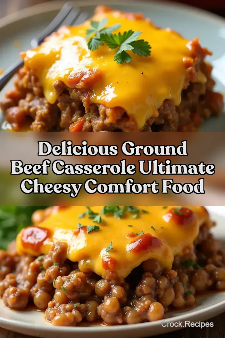 Delicious Ground Beef Casserole Ultimate Cheesy Comfort Food