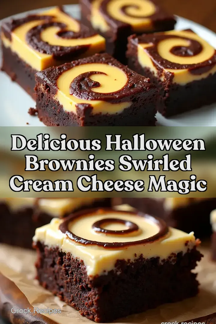 Delicious Halloween Brownies Swirled Cream Cheese Magic