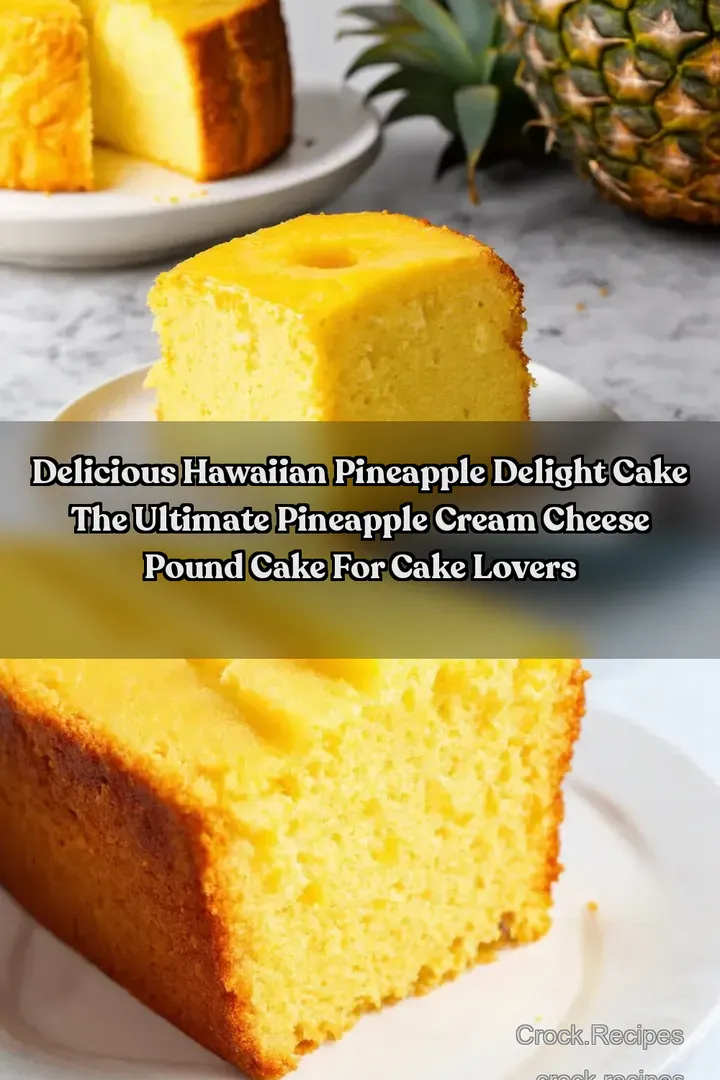 Delicious Hawaiian Pineapple Delight Cake The Ultimate Pineapple Cream Cheese Pound Cake For Cake Lovers