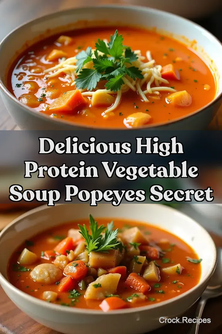 Delicious High Protein Vegetable Soup Popeyes Secret