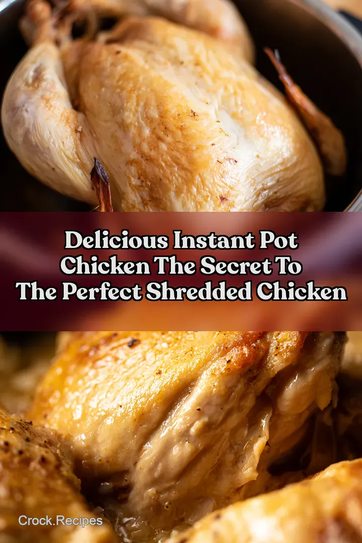 Delicious Instant Pot Chicken The Secret To The Perfect Shredded Chicken : PIN FOR LATER Delicious Instant Pot Chicken The Secret To The Perfect Shredded Chicken