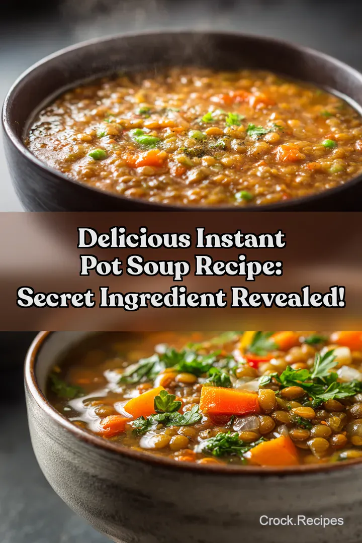 Delicious Instant Pot Soup Recipe: Secret Ingredient Revealed! : PIN FOR LATER Delicious Instant Pot Soup Recipe: Secret Ingredient Revealed!