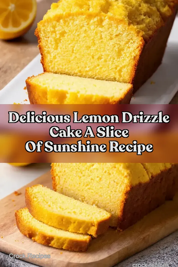 Delicious Lemon Drizzle Cake A Slice of Sunshine Recipe