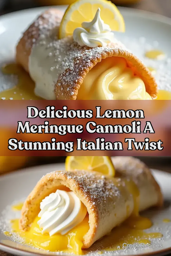 Delicious Lemon Meringue Cannoli A Stunning Italian Twist