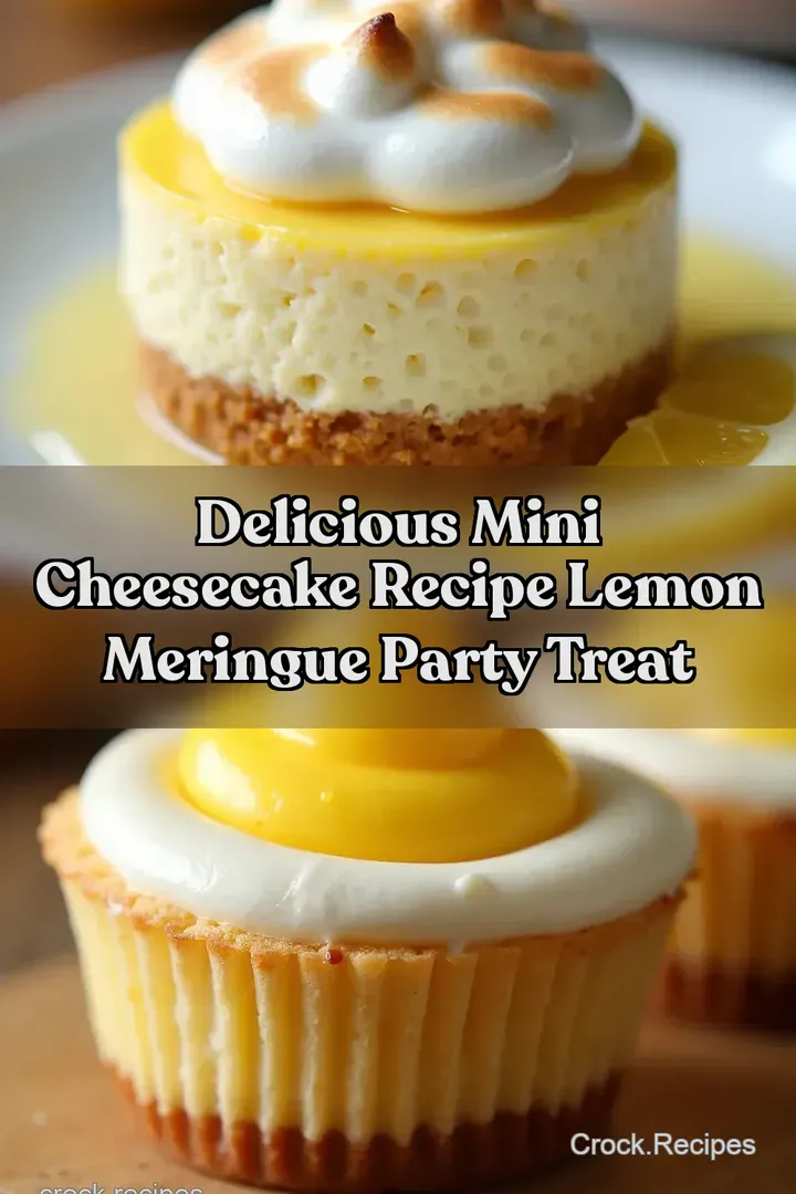 Delicious Mini Cheesecake Recipe Lemon Meringue Party Treat