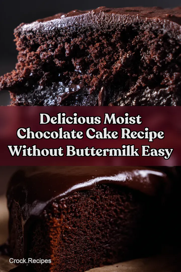 Delicious Moist Chocolate Cake Recipe Without Buttermilk Easy