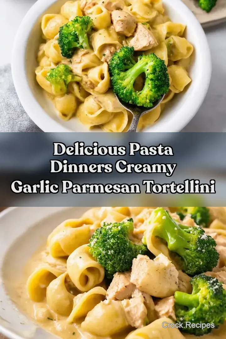 Delicious Pasta Dinners Creamy Garlic Parmesan Tortellini