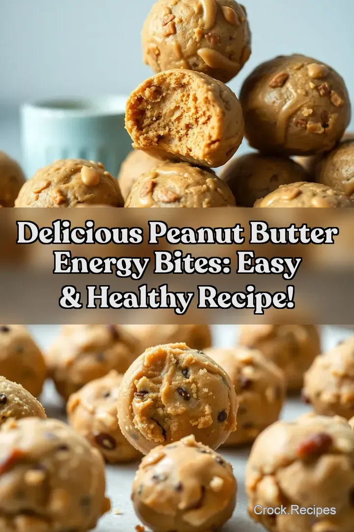 Delicious Peanut Butter Energy Bites: Easy & Healthy Recipe! : PIN FOR LATER Delicious Peanut Butter Energy Bites: Easy & Healthy Recipe!