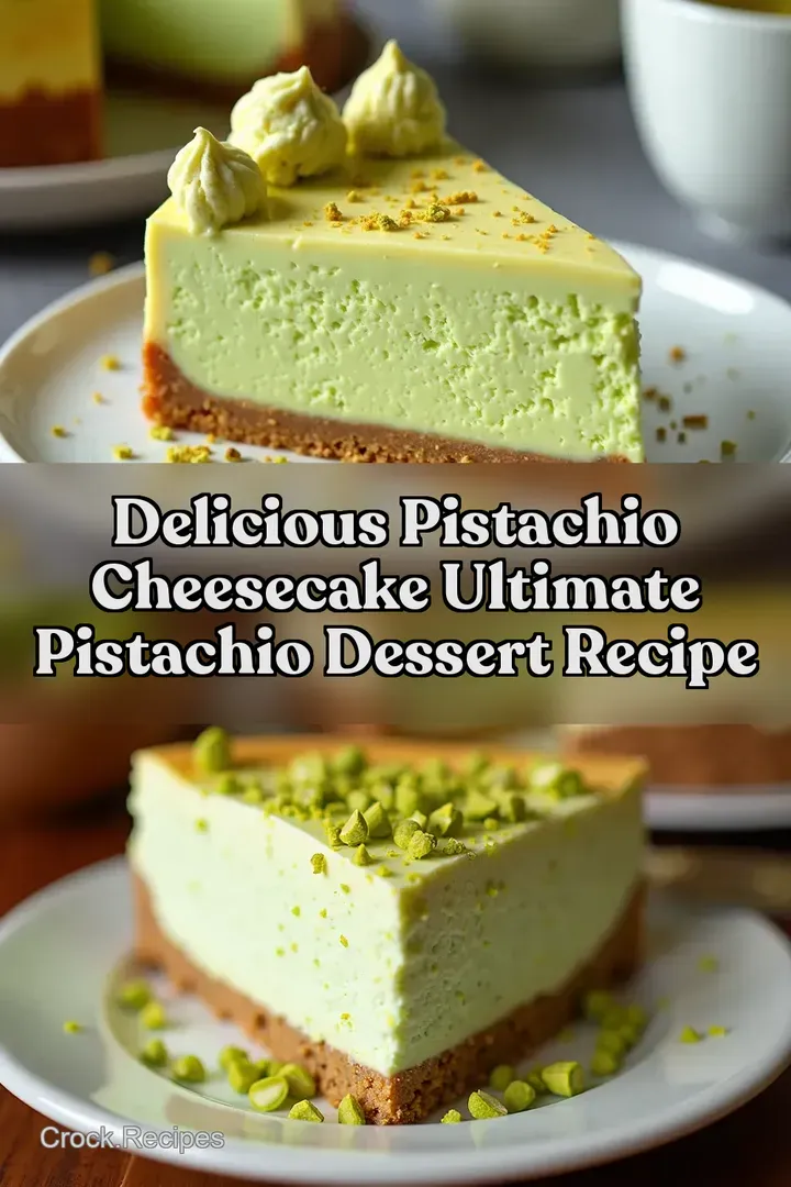 Delicious Pistachio Cheesecake Ultimate Pistachio Dessert Recipe