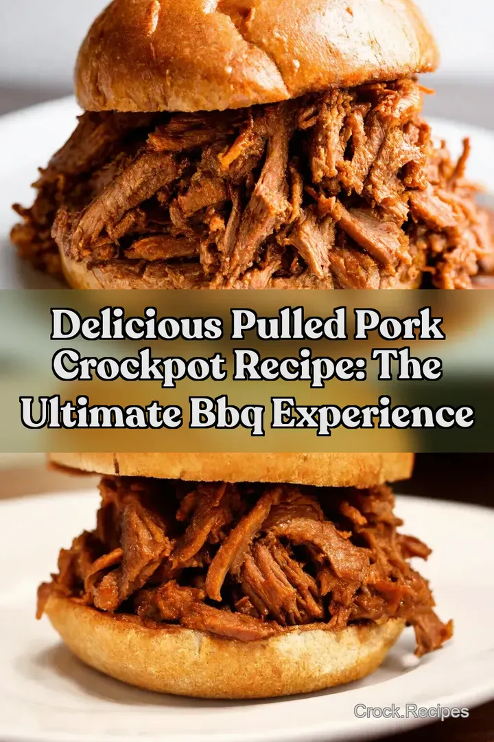 Delicious Pulled Pork Crockpot Recipe: The Ultimate BBQ Experience : PIN FOR LATER Delicious Pulled Pork Crockpot Recipe: The Ultimate BBQ Experience