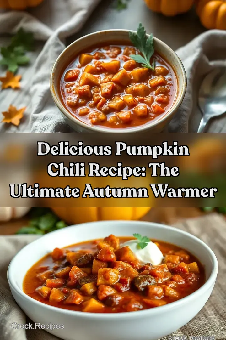 Delicious Pumpkin Chili Recipe: The Ultimate Autumn Warmer : PIN FOR LATER Delicious Pumpkin Chili Recipe: The Ultimate Autumn Warmer