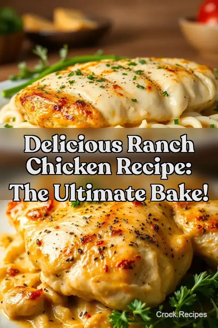 Delicious Ranch Chicken Recipe: The Ultimate Bake! : PIN FOR LATER Delicious Ranch Chicken Recipe: The Ultimate Bake!