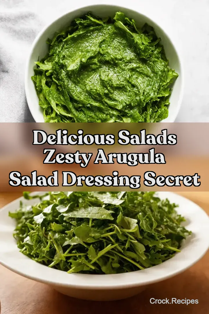 Delicious Salads Zesty Arugula Salad Dressing Secret