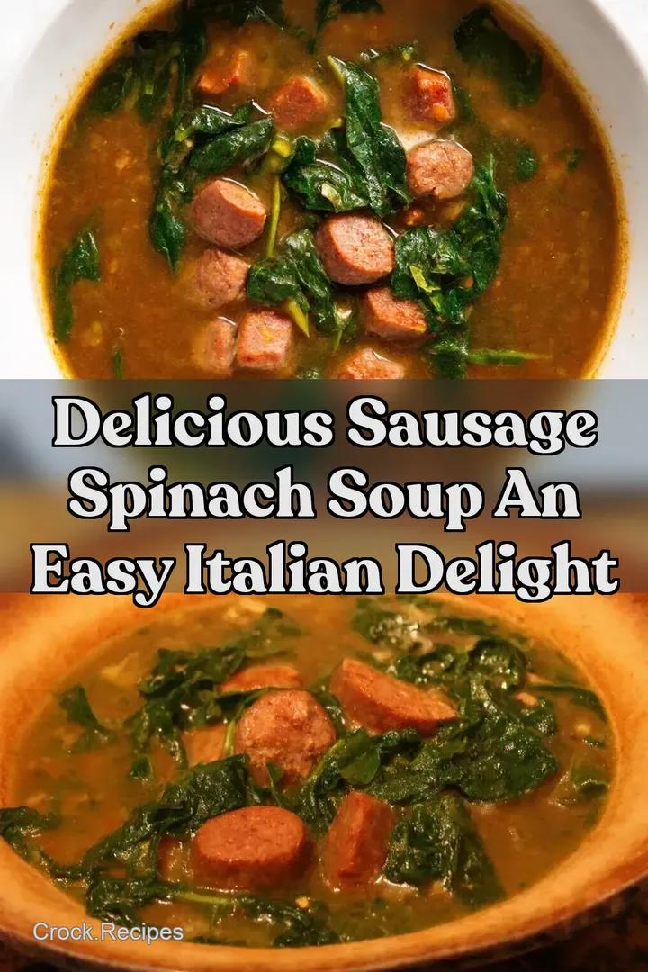 Delicious Sausage Spinach Soup An Easy Italian Delight