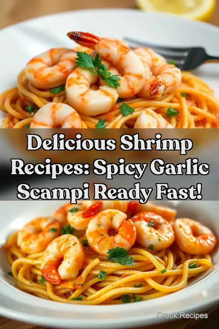 Delicious Shrimp Recipes: Spicy Garlic Scampi Ready Fast! : PIN FOR LATER Delicious Shrimp Recipes: Spicy Garlic Scampi Ready Fast!