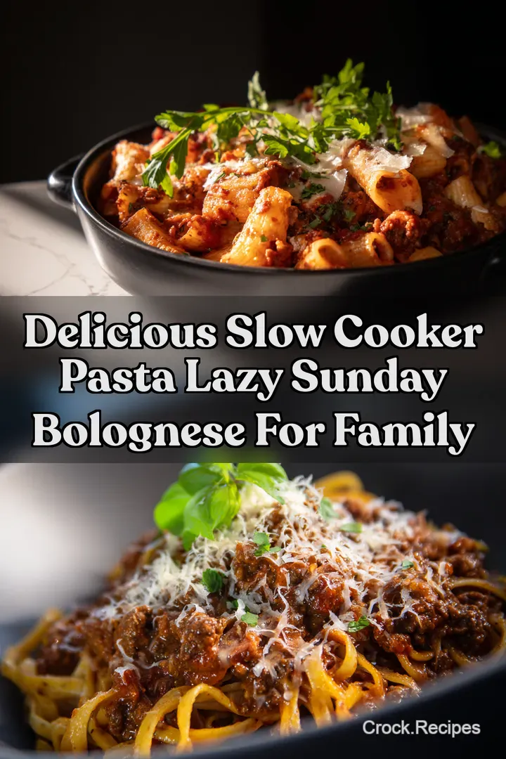 Delicious Slow Cooker Pasta Lazy Sunday Bolognese for Family : PIN FOR LATER Delicious Slow Cooker Pasta Lazy Sunday Bolognese for Family