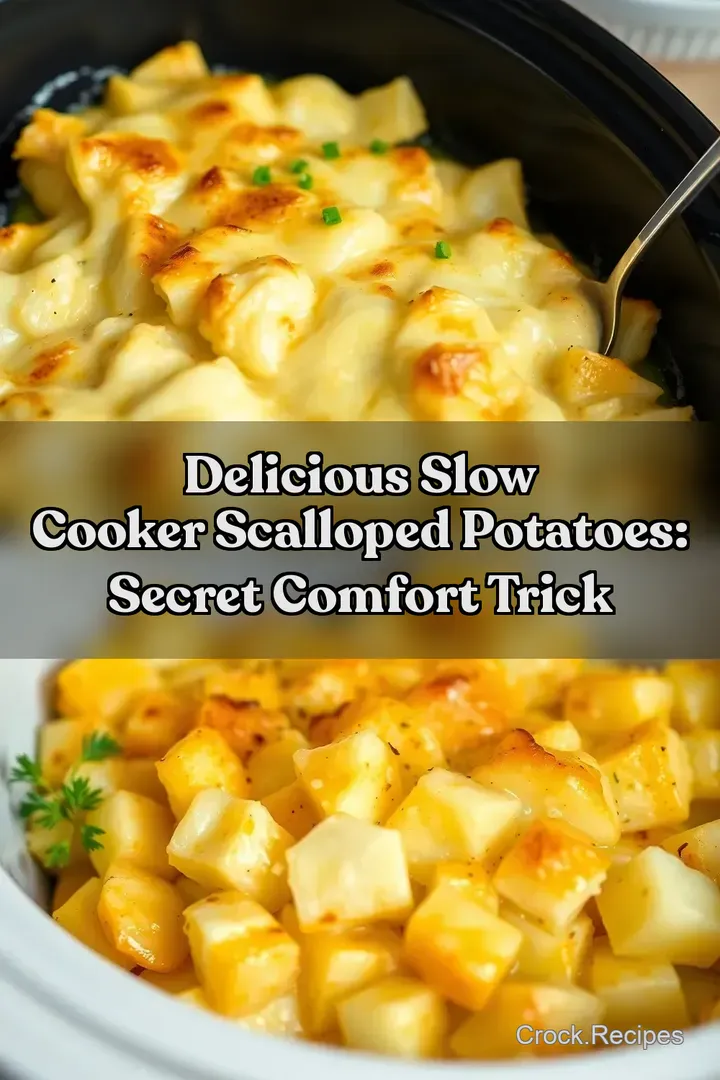 Delicious Slow Cooker Scalloped Potatoes: Secret Comfort Trick : PIN FOR LATER Delicious Slow Cooker Scalloped Potatoes: Secret Comfort Trick