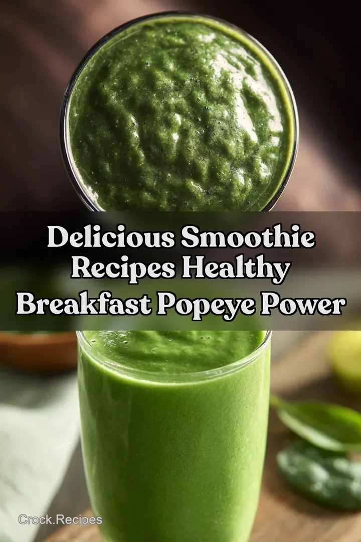 Delicious Smoothie Recipes Healthy Breakfast Popeye Power