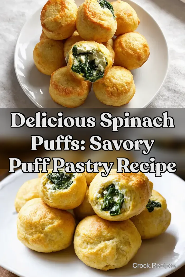 Delicious Spinach Puffs: Savory Puff Pastry Recipe : PIN FOR LATER Delicious Spinach Puffs: Savory Puff Pastry Recipe