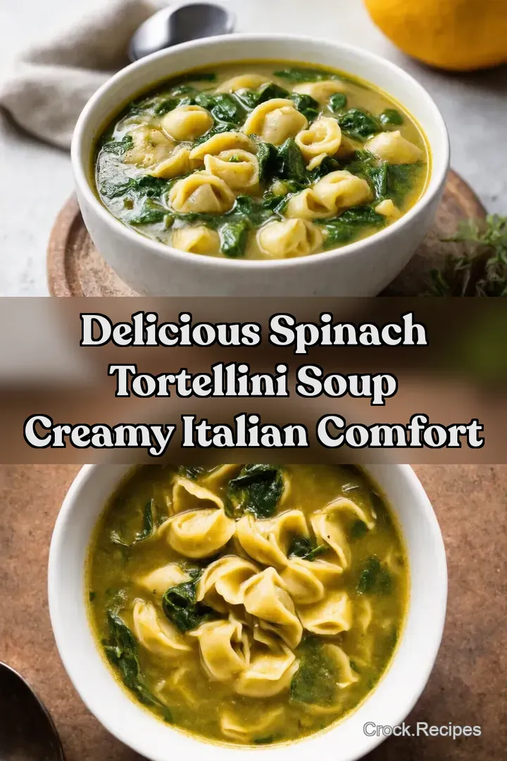 Delicious Spinach Tortellini Soup Creamy Italian Comfort