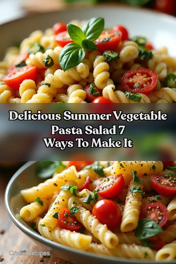 Delicious Summer Vegetable Pasta Salad 7 Ways To Make It