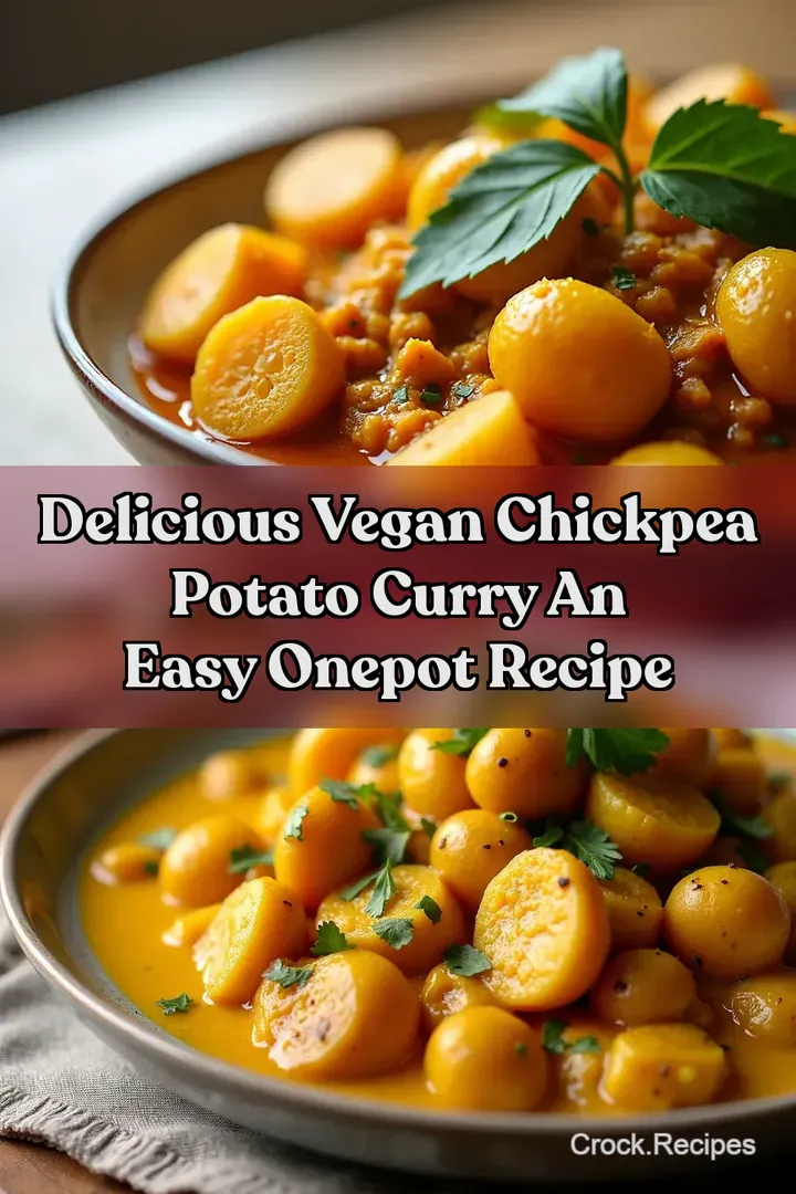 Delicious Vegan Chickpea Potato Curry An Easy OnePot Recipe