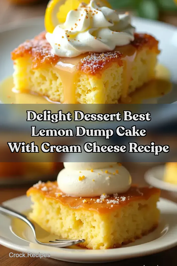 Delight Dessert Best Lemon Dump Cake with Cream Cheese Recipe