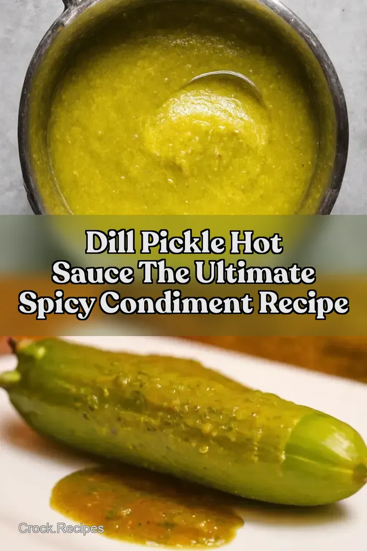 Dill Pickle Hot Sauce The Ultimate Spicy Condiment Recipe
