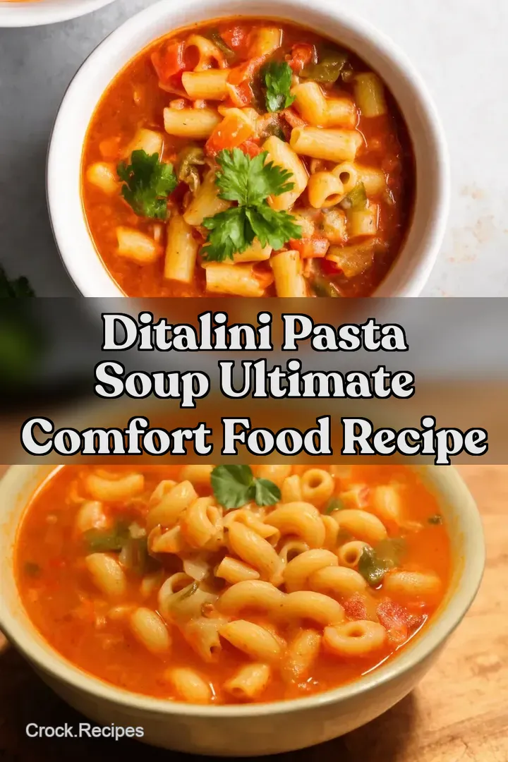 Ditalini Pasta Soup Ultimate Comfort Food Recipe
