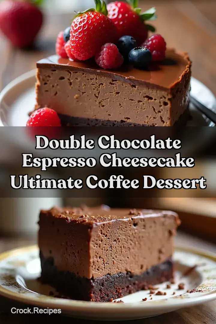 Double Chocolate Espresso Cheesecake Ultimate Coffee Dessert