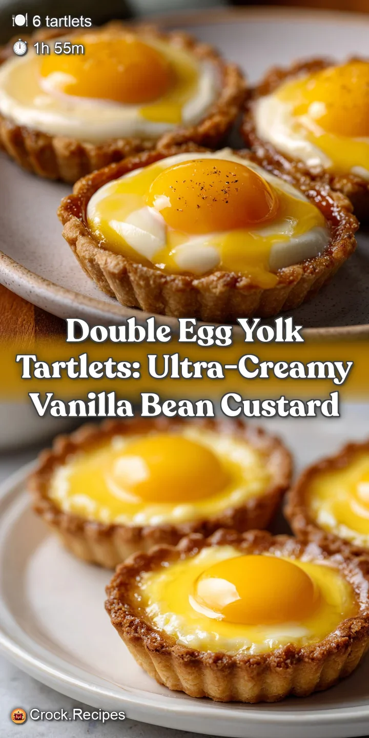 Double Egg Yolk Tartlets: Ultra-Creamy Vanilla Bean Custard