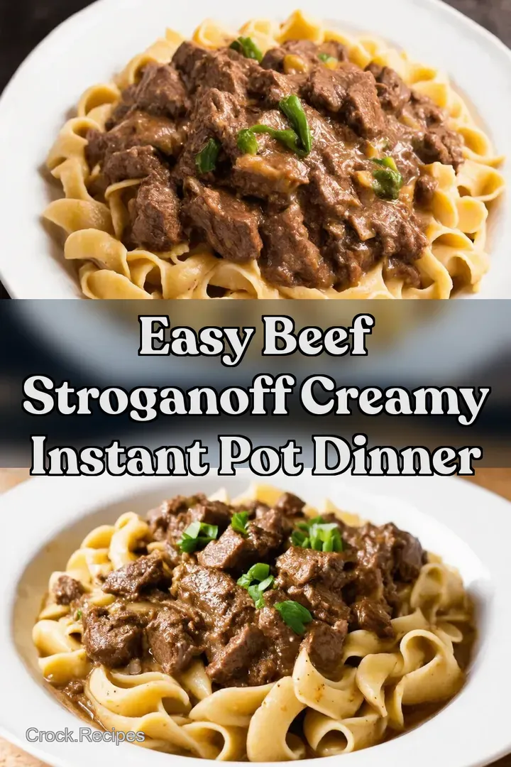 Easy Beef Stroganoff Creamy Instant Pot Dinner