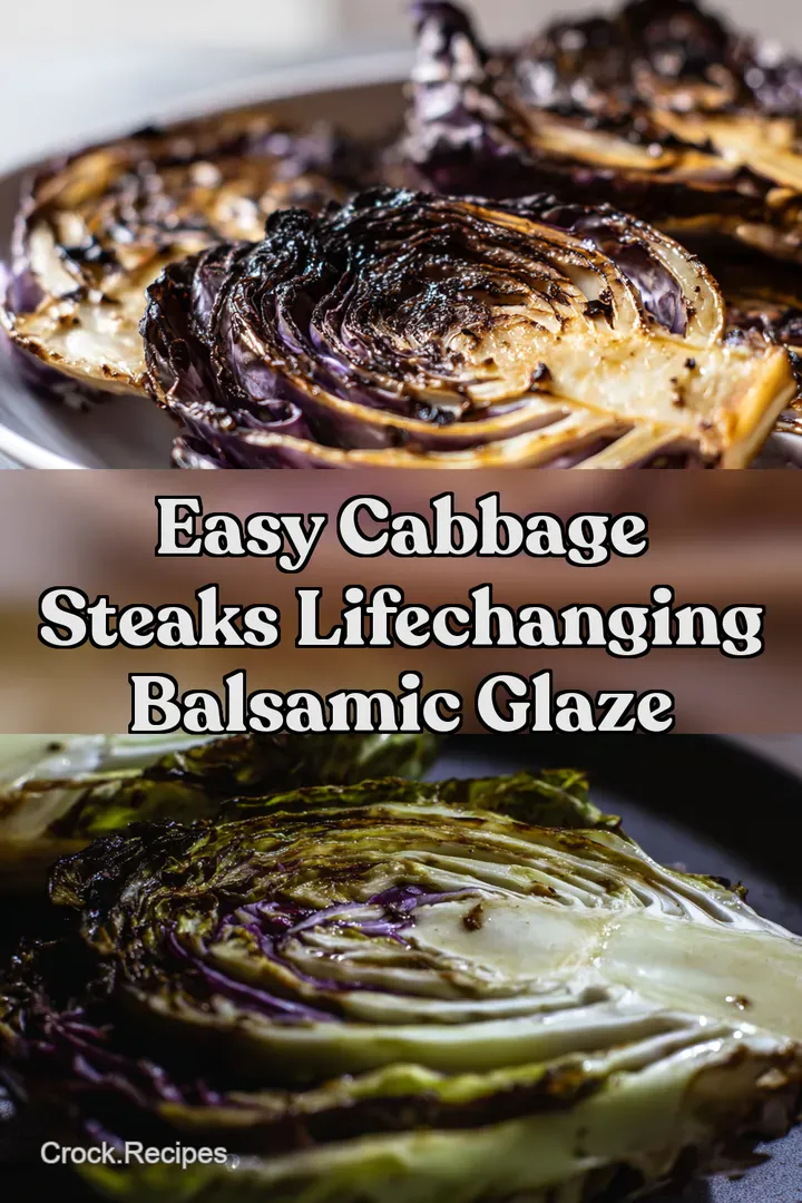 Easy Cabbage Steaks LifeChanging Balsamic Glaze