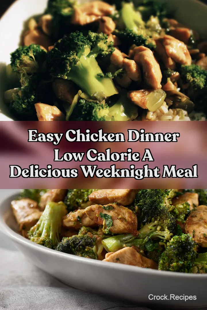 Easy Chicken Dinner Low Calorie A Delicious Weeknight Meal