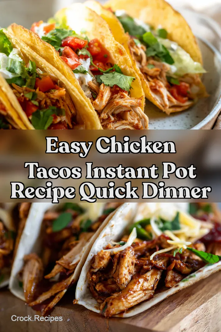 Easy Chicken Tacos Instant Pot Recipe Quick Dinner : PIN FOR LATER Easy Chicken Tacos Instant Pot Recipe Quick Dinner