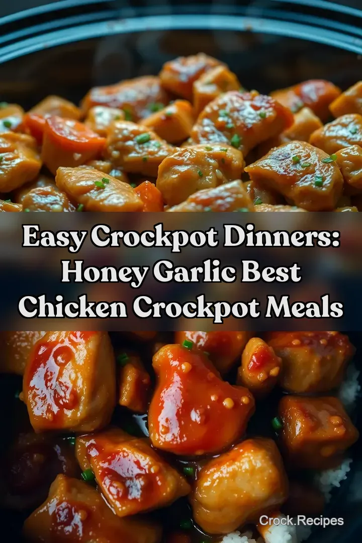 Easy Crockpot Dinners: Honey Garlic Best Chicken Crockpot Meals