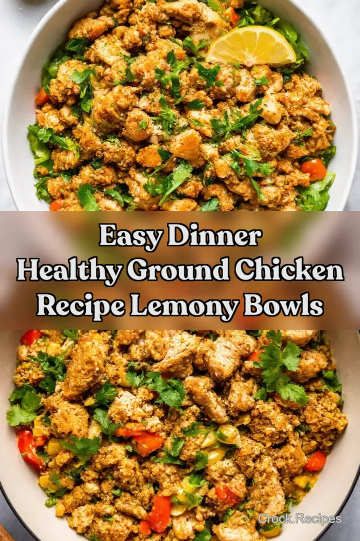 Easy Dinner Healthy Ground Chicken Recipe Lemony Bowls
