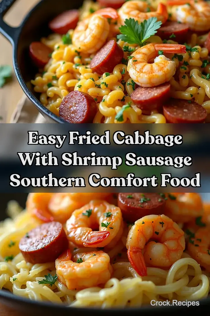 Easy Fried Cabbage with Shrimp Sausage Southern Comfort Food