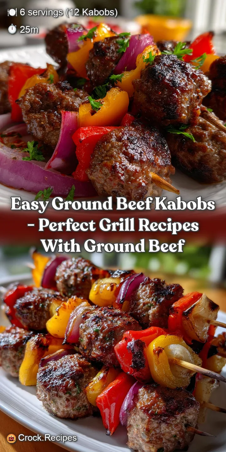 Easy Ground Beef Kabobs - Perfect Grill Recipes With Ground Beef