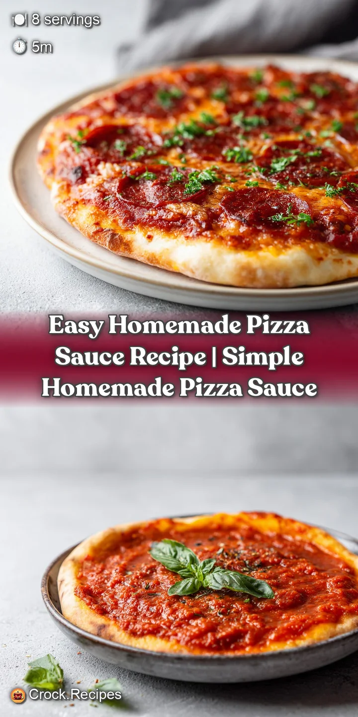 Close-up of bubbling, glossy tomato sauce with visible chunks of tomato and fragrant herbs.